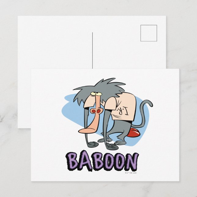 Carte Postale Graphique de caractères I.R. Baboon (Devant / Derrière)