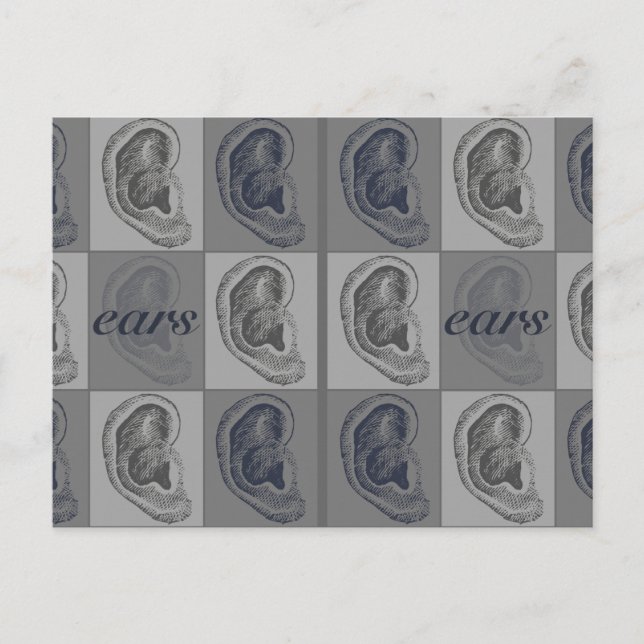 Carte Postale Graphique de huit oreilles (Devant)