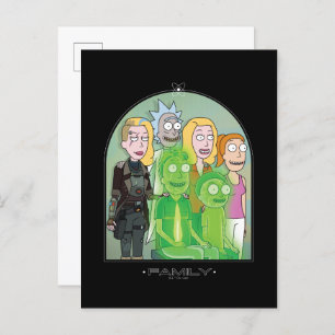 Carte Postale Graphique de la famille Rick et Morty