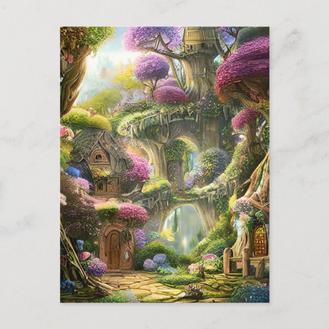 Carte Postale Graphique de la forêt de Fairyland (Devant)