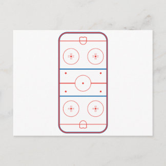 Carte Postale graphique de la patinoire de hockey