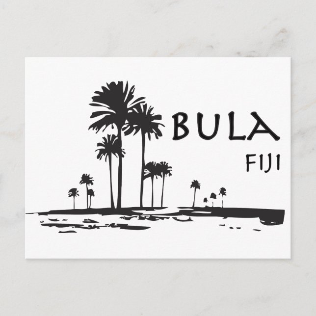 Carte Postale Graphique de palmier de Bula Fiji (Devant)
