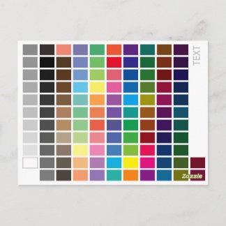 Carte Postale Graphique de référence couleur