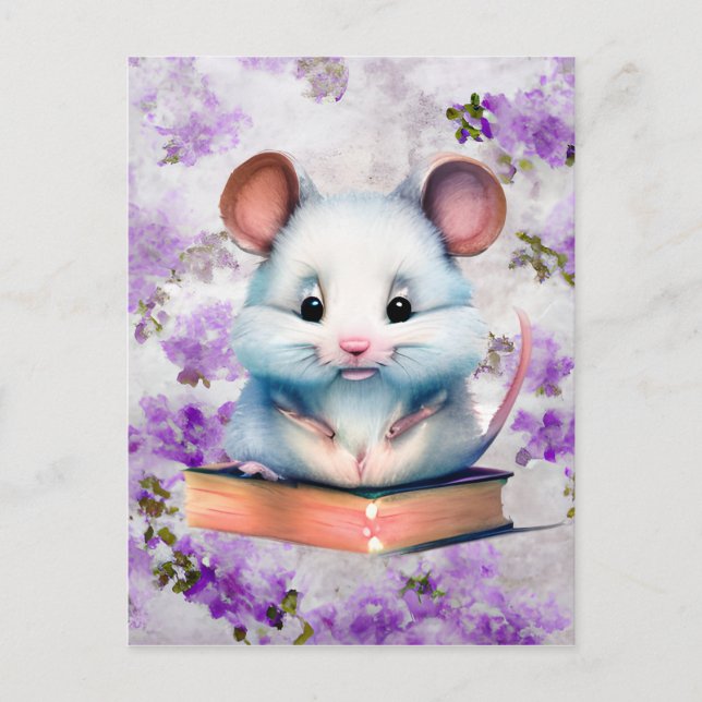 Carte Postale Graphique de souris aquarelle (Devant)