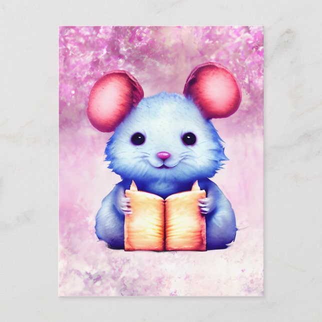 Carte Postale Graphique de souris aquarelle (Devant)