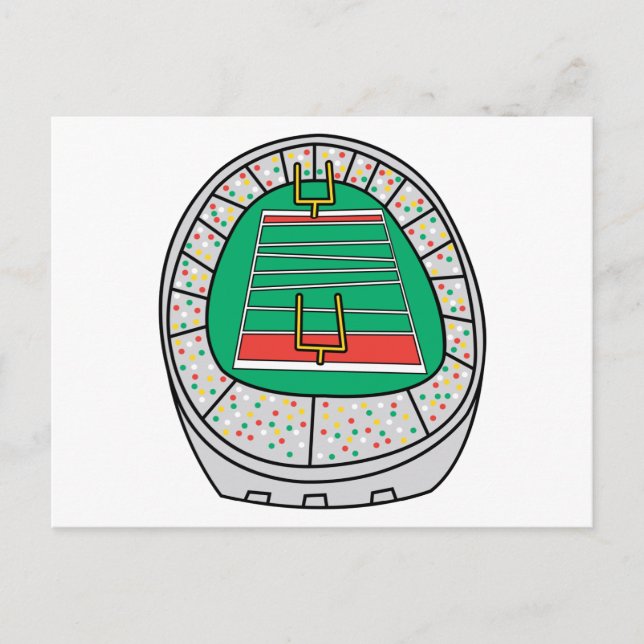Carte Postale graphique de stade de football (Devant)