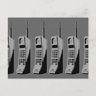 Carte Postale Graphique de téléphone mobile rétro