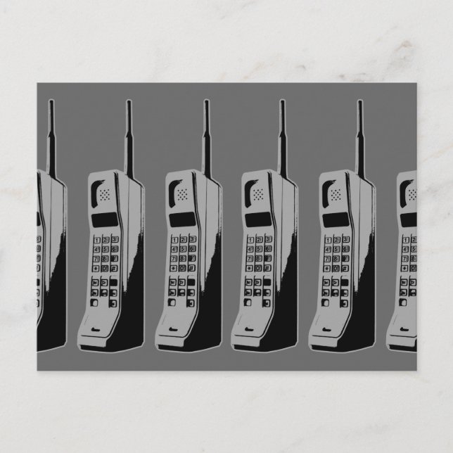 Carte Postale Graphique de téléphone mobile rétro (Devant)
