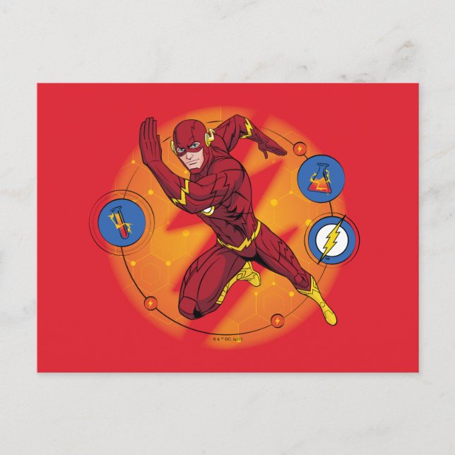 Carte Postale Graphique d'exécution du laboratoire Flash de dess (Devant)