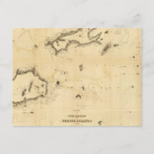 Carte Postale Graphique du groupe Viti ou des îles Fidji