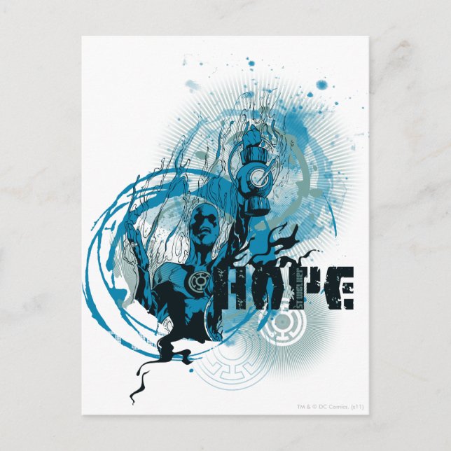 Carte Postale Graphique en lanterne bleue 3 (Devant)