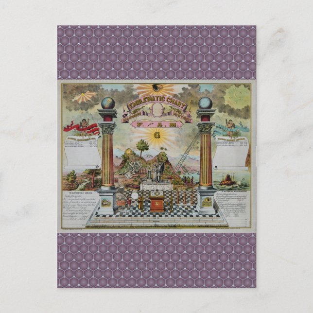 Carte Postale Graphique maçonnique 2 (Devant)