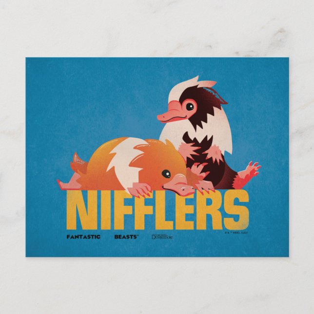 Carte Postale Graphique Vintage des nifflers (Devant)