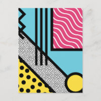 Graphiques abstraits de style memphis des années 8