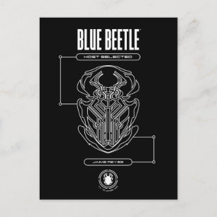 Carte Postale Graphisme de la technologie du scarabée Blue Beetl