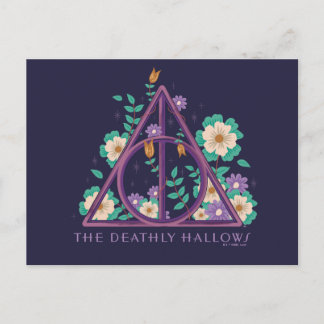 Carte Postale Graphisme des hirondelles mortes florales