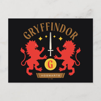 Carte Postale Graphisme du double lion de la maison GRYFFINDOR™