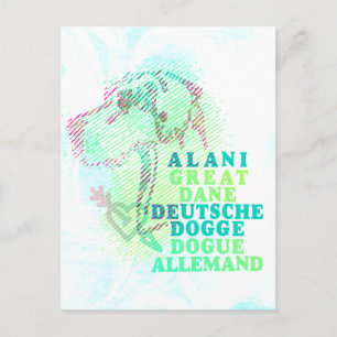 Carte Postale Graphisme Grand Danois