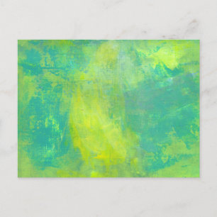 Carte Postale Gras Abstrait en vert et jaune