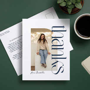 Carte Postale Gras moderne une photo marine diplôme merci