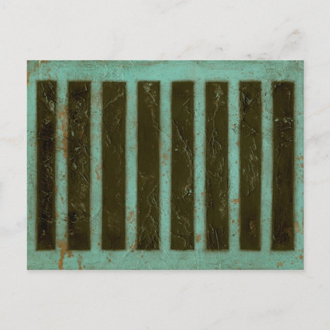 Carte Postale Grate d'air turquoise contemporaine (Devant)