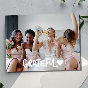 Carte Postale Grateful Bridesmaitres Photo Blank Merci