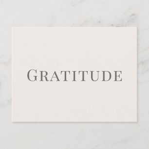 Carte Postale Gratitude – Conception de typographie minimale
