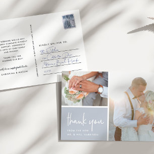 Carte Postale Gratitude esquissée Merci photo Mariage