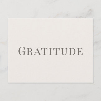 Carte Postale Gratitude – Minimal Typography Design
