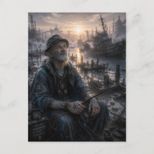 Carte Postale Gratitude / Pêcheur / Un Havre Tranquille