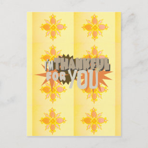 Carte Postale Gratitude profonde : "Merci pour vous" avec amour,