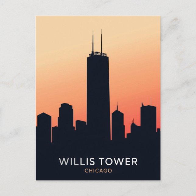 Carte Postale Gratte-ciel de Chicago (Devant)