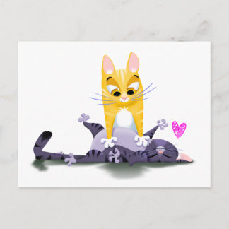Carte Postale GRATTE LES AISSILLES DES CHATS - Jeff Willis Art