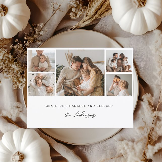 Carte Postale Gratuit Remerciements à la famille de Thanksgiving (Créateur téléchargé)