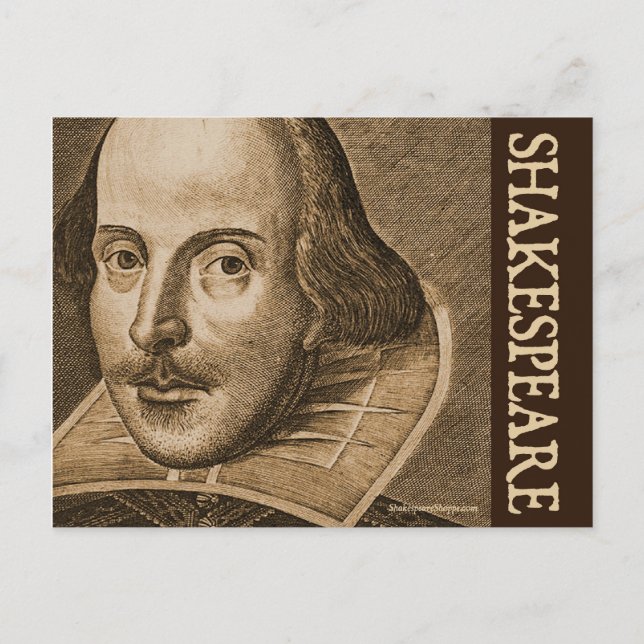 Carte Postale Gravures Shakespeare Droeshout (Devant)