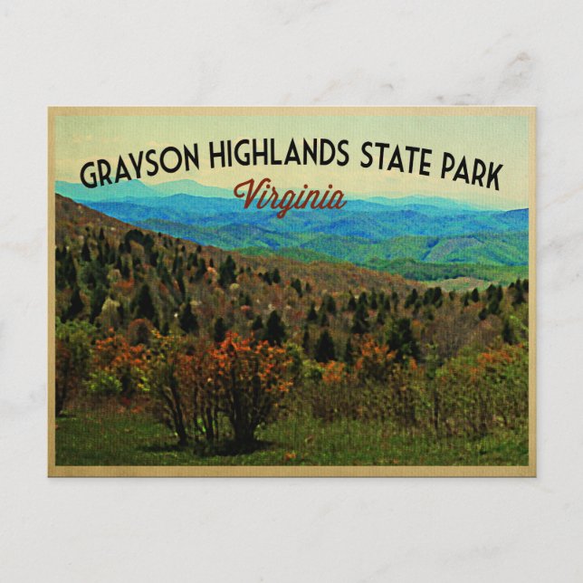 Carte Postale Grayson Highlands Virginie (Devant)