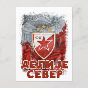 Carte Postale GRB Delije Sever Crvena Zvezda Beograd / Red Star