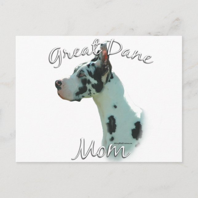 Carte Postale Great Dane (harlequin) Maman 2 (Devant)