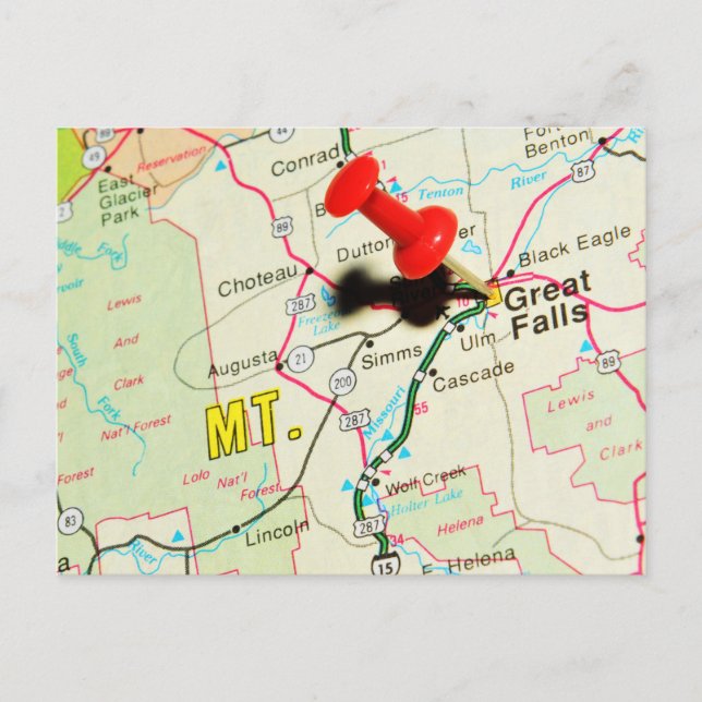 Carte Postale Great Falls, Montana (Devant)