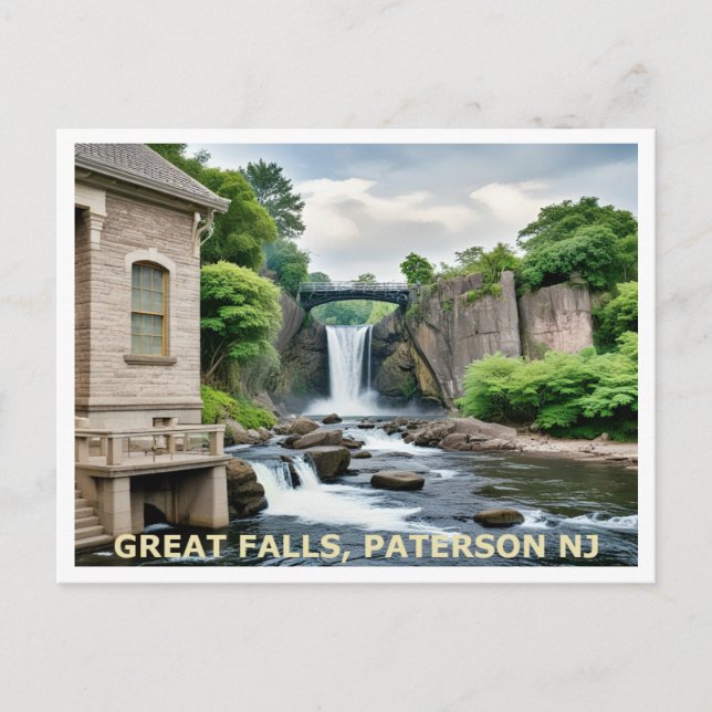 Carte Postale Great Falls, Paterson NJ (Devant)