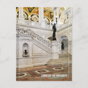 Carte Postale Great Hall, Bibliothèque du Congrès, Washington, D