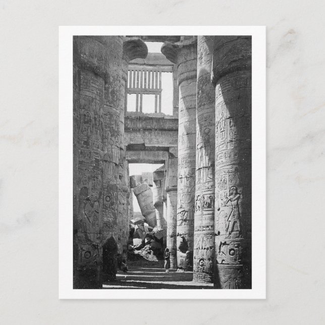 Carte Postale Great Hypostyle Hall Karnak Égypte ~ 1845 (Devant)