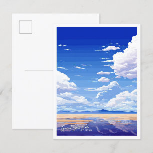 Carte Postale Great Salt Lake Utah Voyage illustration Vintage