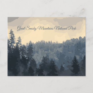Carte Postale Great Smoky Mountains Parc national Rustique Hiver