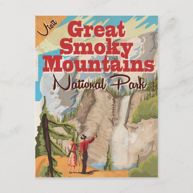 Carte Postale Great Smoky Mountains Travel print. (Devant)