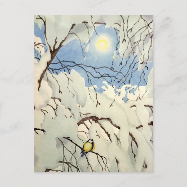 Carte Postale Great Tit - Theodor Severin Kittelsen (Devant)