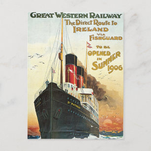 Carte Postale Great Western Railway - Vers l'Irlande