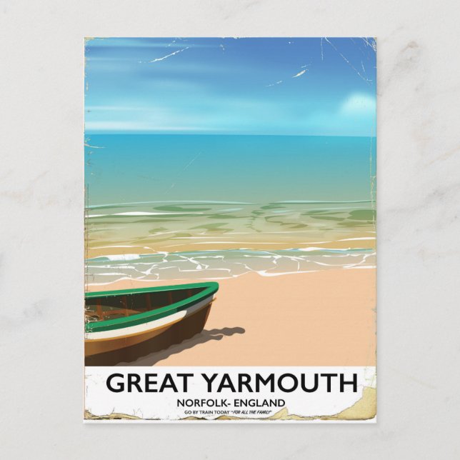 Carte Postale Great Yarmouth, Norfolk, poster Voyage en bord de  (Devant)