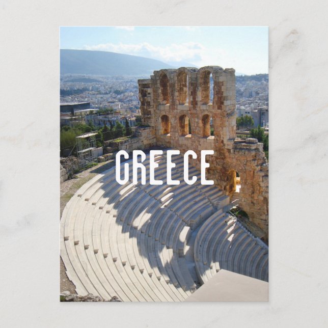 Carte Postale Grèce Athènes Théâtre ruines (Devant)