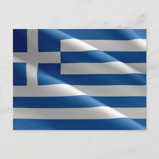 Carte Postale Grèce - drapeau grec - (Devant)